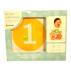 Pearhead First Year Monthly Milestone Belly Stickers 1-12 Months Neutral Baby